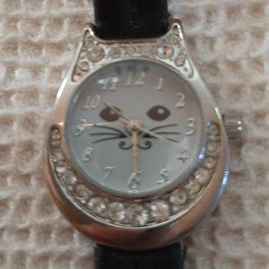 Rhinestone Cat Wrist Watch